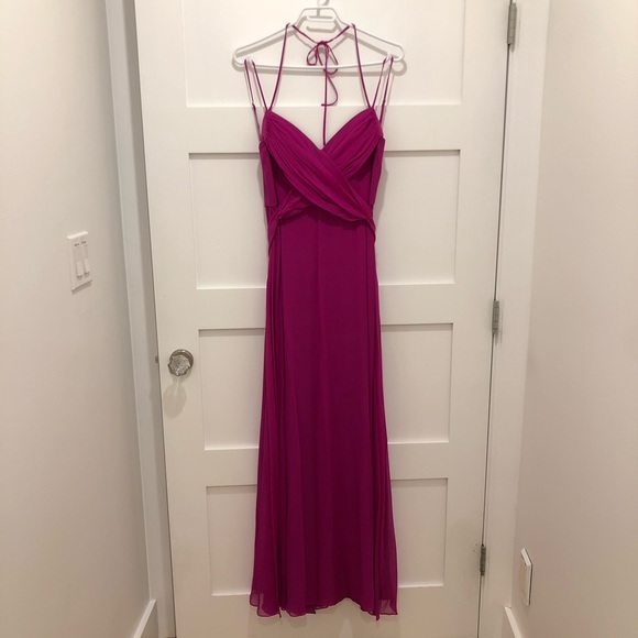 BCBG Max Azria Rosabelle Gown in Magenta, size 10 - Picture 6 of 16
